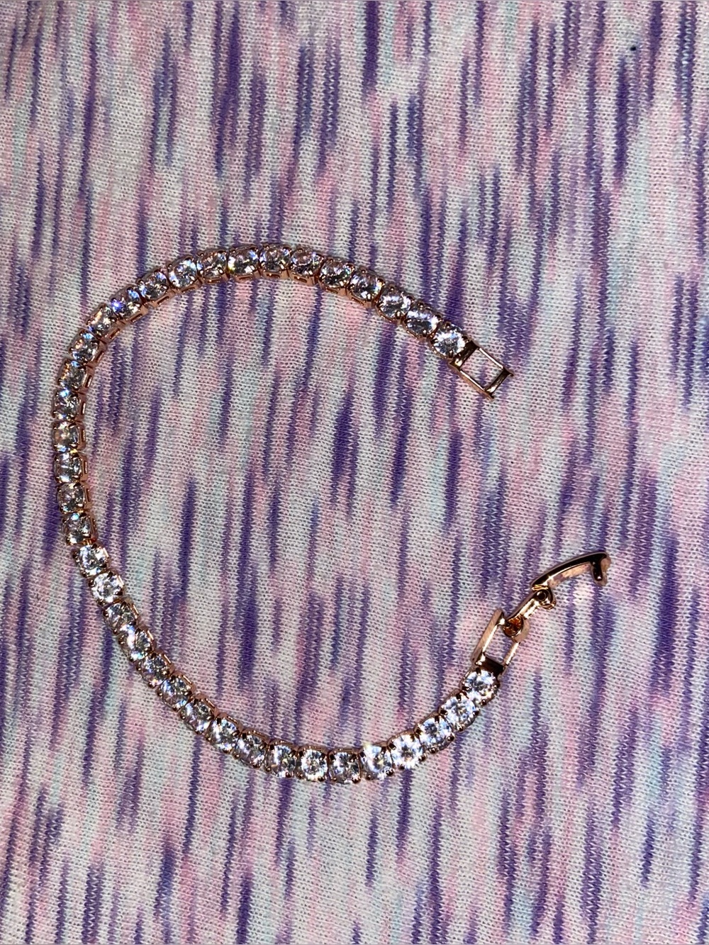 Cubic Zirconia 4mm - Rose Gold - Link Tennis Bracelet